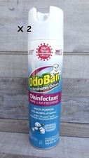 2 pk  OdoBan Cotton Breeze Aerosol Disinfectant Fabric Air Freshener 910801-14A