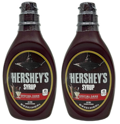 Hershey's Original Special Dark Chocolate Syrup (Pack of 2) 22 oz Bottles