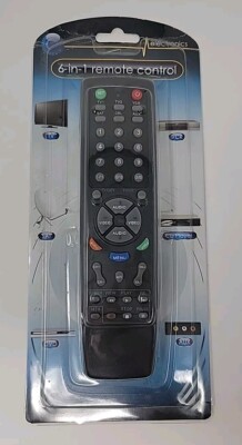 Universal 6 in 1 Remote Control Black 110064 NIB 