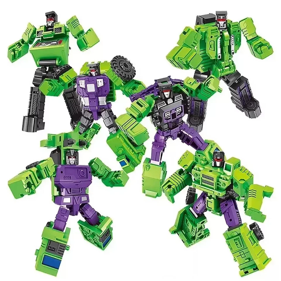 6 in 1 Transformers Spielzeug Verformung Roboter Baustellenfahrzeuge Auto Kinder - Bild 2 von 4