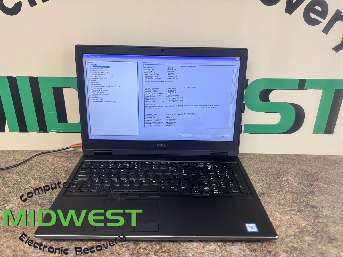 Dell Precision 7530 i9-8950HK 2.9GHz 32GB 512GB SSD | eBay