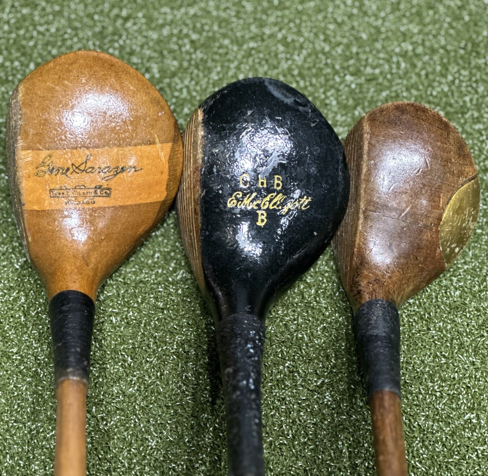 Antique Hickory Shaft Golf Club Set Right Hand 10Piece w/ Stovepipe