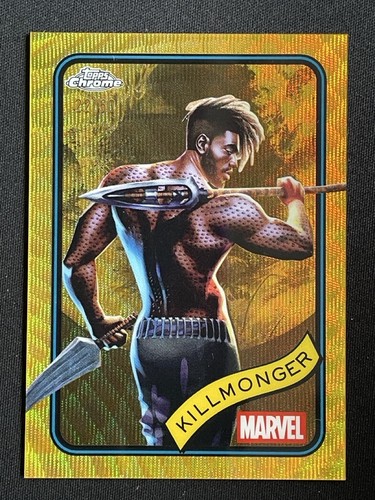 Killmonger 2025 Topps Chrome Marvel Gold Wave Refractor /50 #34