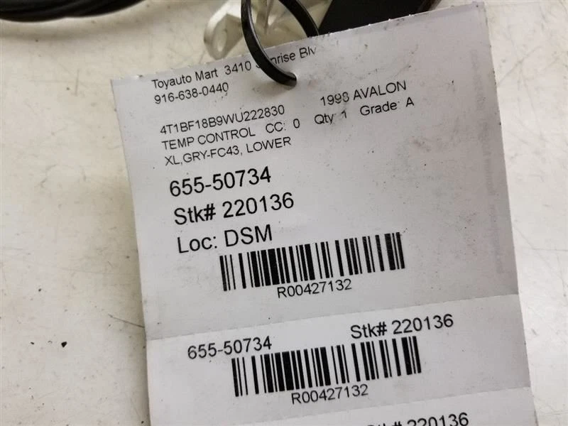 95 96 97 98 99 TOYOTA AVALON TEMPERATURE CONTROL SWITCH  - Image 3 of 4