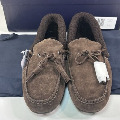 Ralph Lauren Purple Label Harold Tassel Shearling Loafers Men\'s 10 D Brown Suede Ralph Lauren Purple Label Harold Tassel Shearling Loafers  main image 2