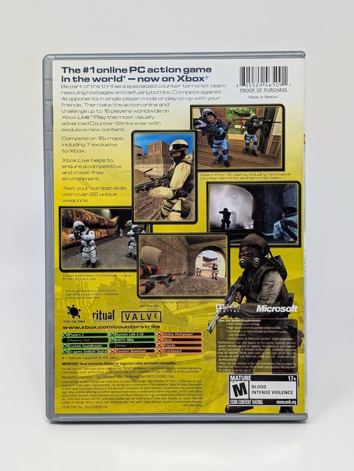 Counter-Strike - Platinum Hits (Microsoft Xbox, 2004) - CIB Minty - Image 2 of 3