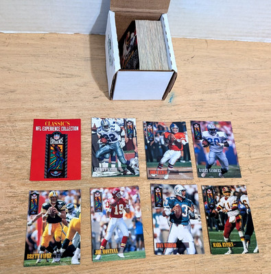1994 CLASSIC NFL EXPERIENCE, COMPLETE SET, 100 CARDS, FAVRE, SMITH, SANDERS