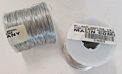 Spools Aluminum Wire .0201 Dia 1/2 LB Spool Malin Co.