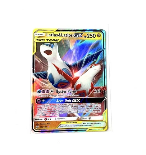 Pokemon TCG Latias & Latios GX 113/181 Tag Team Sun & Moon Team Up Holo (NM)