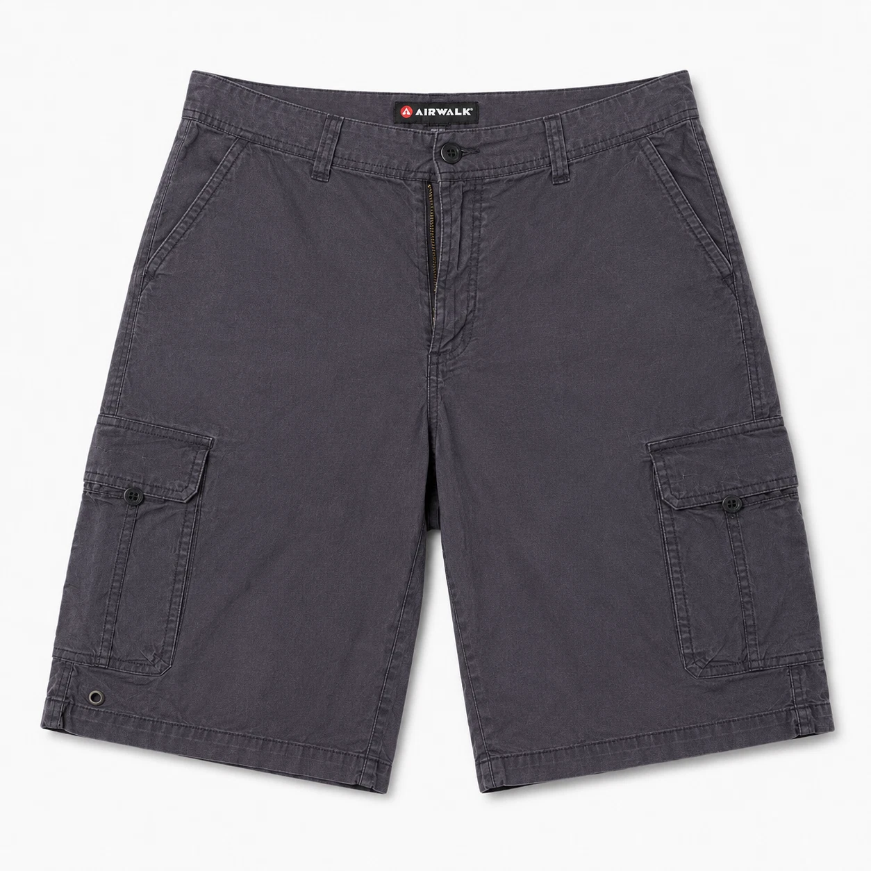 Airwalk Cargo Shorts Mens 36 Gray Utility Pocket Casual Outdoor Hiking
