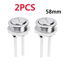 2PCS Toilet Tank Accessories Double Flush Button 58MM Closestool Tank Valve Lid