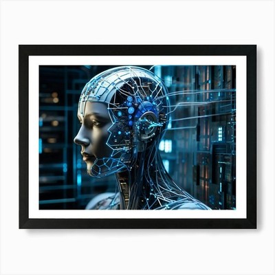 Ein abstraktes digitales Rendering eines gerahmten Wandbildes Poster Leinwanddruck Bild