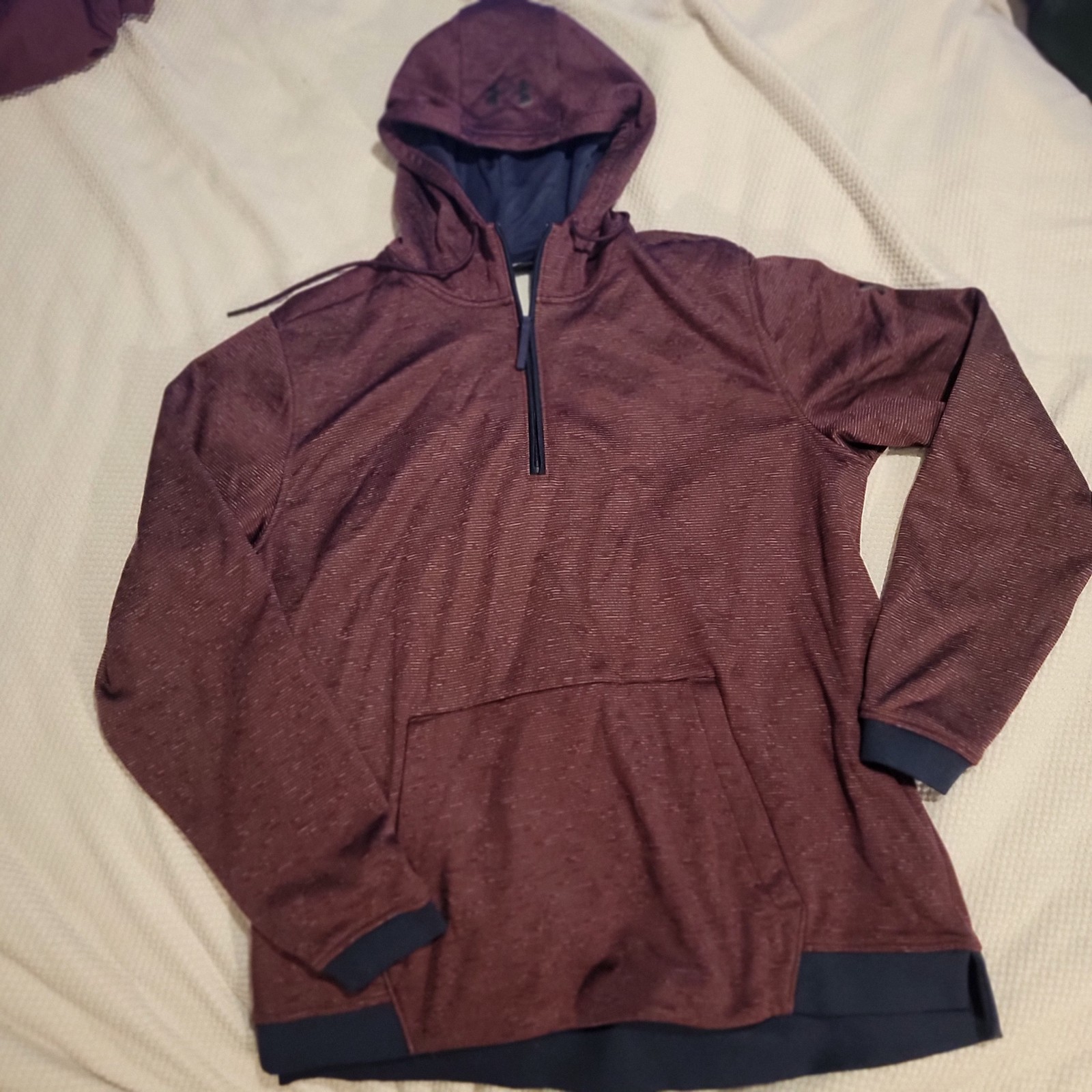 Under Armour ColdGear Long Sleeve 1/4 Zip Pullover Men's Size XL Burgundy