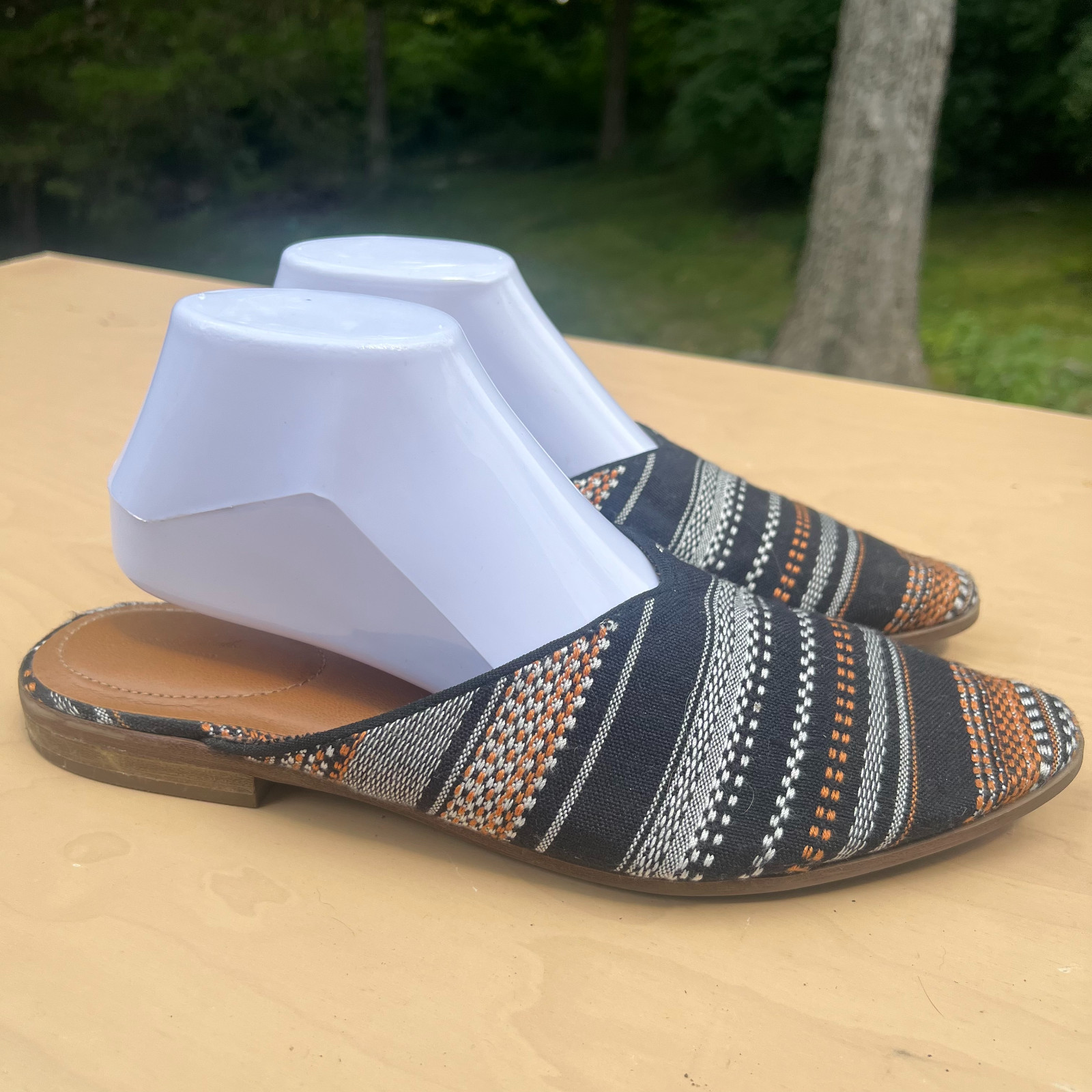 Universal Thread Multicolor Striped Print Slip On… - image 2