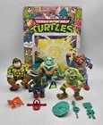 Lot of 5 Vintage 90s TMNT Teenage Mutant Ninja Figures W/ Weapons & Cardback