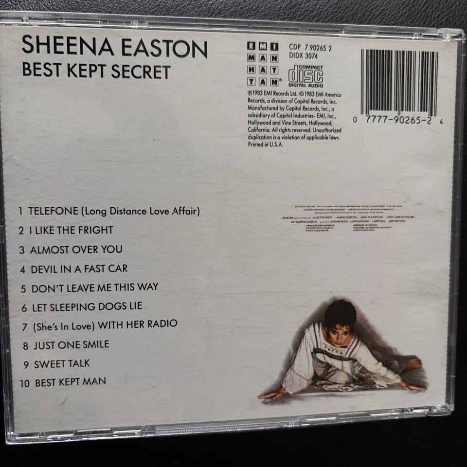 Sheena Easton CD Best Kept Secret, RARE, Telephone (Long Distance Love Affair) - Image 2 of 4