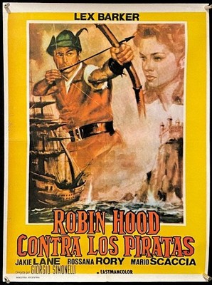 G538 ..... ROBIN HOOD & THE PIRATES Argentinean different art of Lex Barker '60