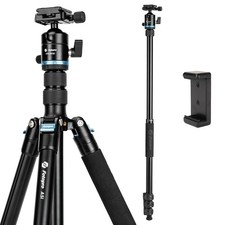 73" Tripod, Aluminum Compact Travel Tripod and Monopod with 360 Ball Head Qu...