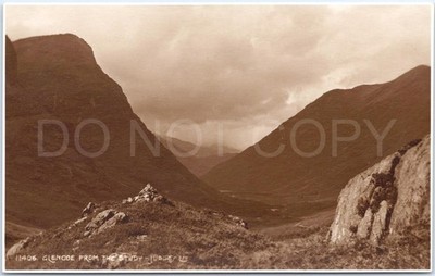 Glencoe Vintage Postkarte aus der Studie Argyll Schottland Berge