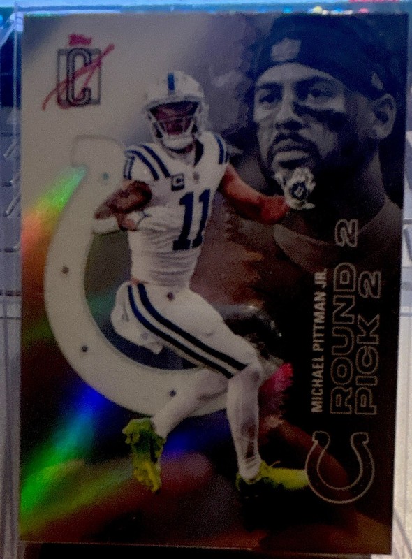 Topps 2023 Signature Class Michael Pittman Jr. Round Pick 2 Refractor #24