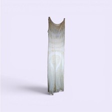 Vintage Chaudry Gown Beaded Sequin Formal Evening Dress Sleeveless Floor Length