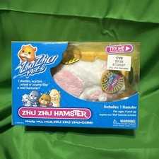 ZHU ZHU PETS Hamster JILLY Pink  White 86628 NEVER REMOVED FROM BOX  FREE SHIP
