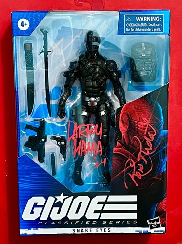 Ron Rudat Rare SNAKE EYES #02 G.I. Joe Action Figure signed by Larry Hama and Ron ...