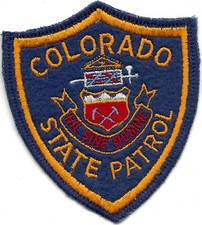 STATE PATROL Police COLORADO 1980er HIGHWAY Polizei Abzeichen US Police Patch