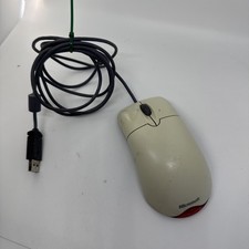 Microsoft Wheel Mouse Optical USB PS/2 Compatible Tested Wired