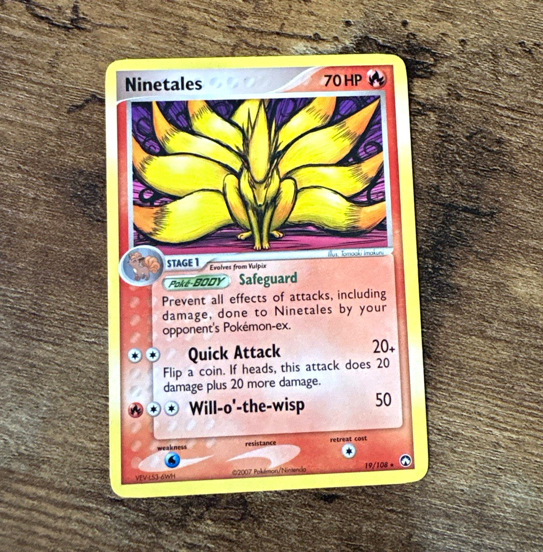 The Pokémon Company Ninetales 19/108 EX Power Keepers Rare Regular 2007