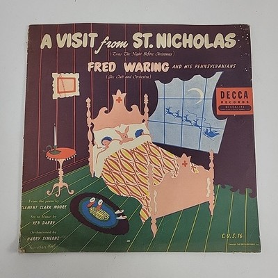 Fred Waring A Visit From St. Nicholas the Book & Record Set 10'' 78 RPM