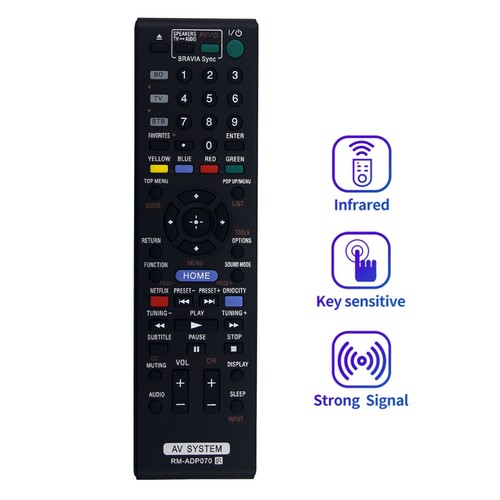 Télécommande De Remplacement RM-ADP070 Pour Système Sony BDV-E780W - Marque WFSMARTS, Fréquence 433 MHz