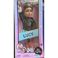 -DOLL I'M A GIRLY Lucy Fashion Doll with Brunette Wig NEW in box