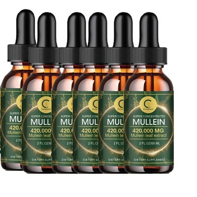 6X Mullein Drops Leaf Extract for Immune Support, Detox & Support