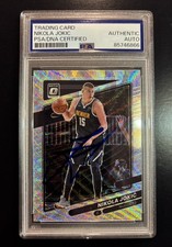 Nikola Jokic 2021-22 Optic Pulsar Prism Signed Auto  PSA/DNA Denver Nuggets
