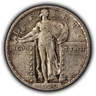 1920 25c Standing Liberty Silver Quarter - Luster - XF/AU - SKU-Y6397