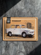 Blechschild Metallschild geprägt Trabant Auto wetterfest 30x20cm Deko Geschenk