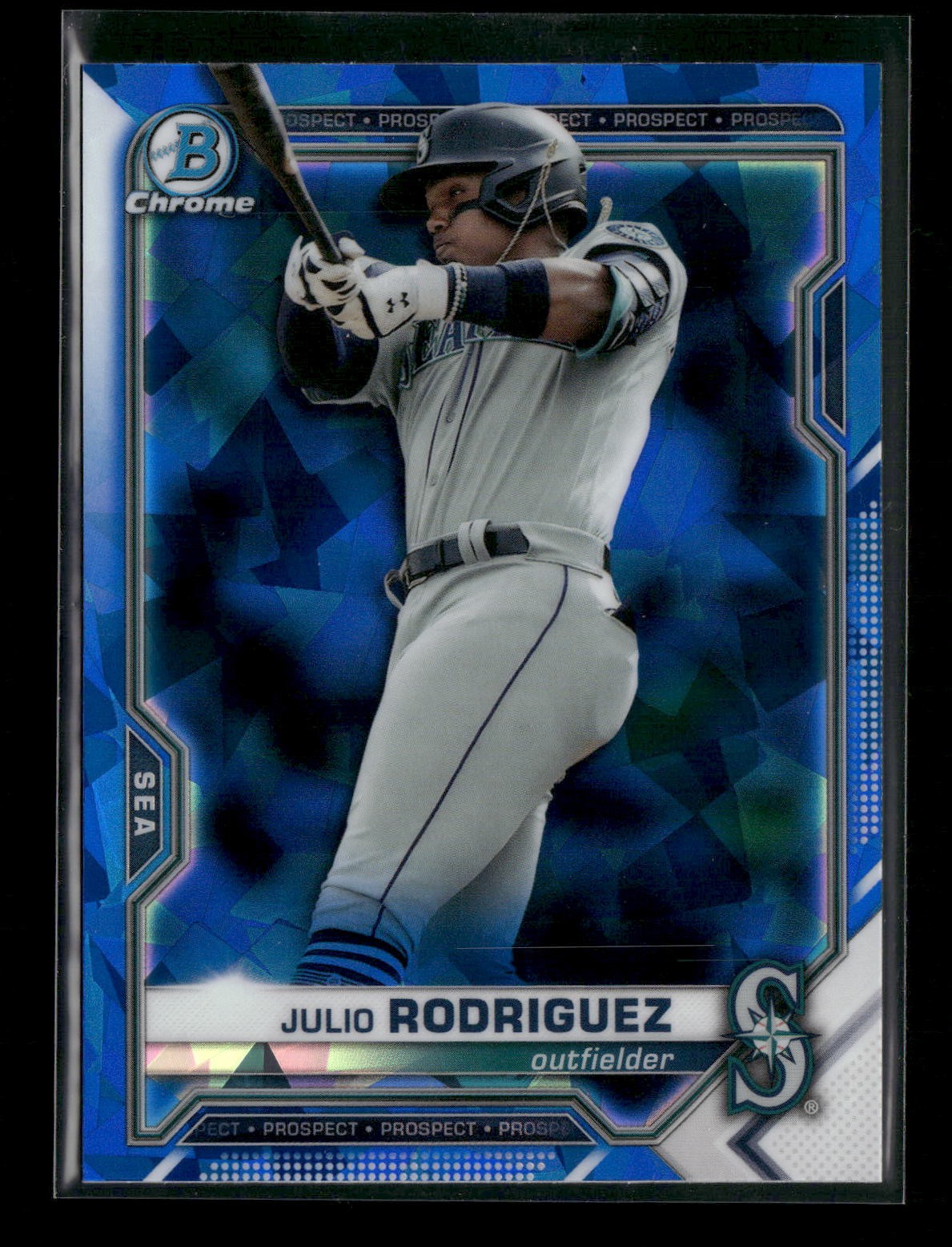 2021 Bowman Chrome Sapphire #BCP-231 Julio Rodriguez Prospects Seattle Mariners