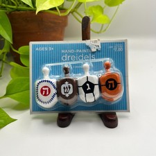Hand Painted Wooden Dreidels Set of 4 Hanukkah Target 2011 New