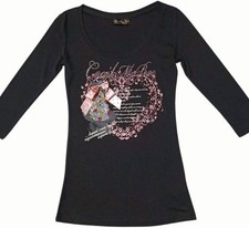 Vintage CECIL McBEE Y2K Gyaru Top Bow Rhinest...