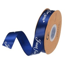 1" 50 Yard Wide Satin Ribbon Grosgrain Ribbon, Just for You, Blue