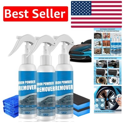 Instant Rust & Paint Cleaner Spray - Biodegradable 3PCS*100ML for Metal Surfaces