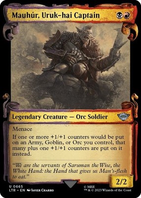 Mauhur, Uruk-hai Captain foil (Showcase Scrolls) 665 U  The Lord of the rings