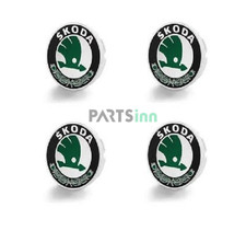 4 Original Skoda Nabenkappen Nabendeckel Felgendeckel 6U0601151L