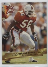 1993 Wild Card Micheal Barrow #129 Rookie RC 3c7. rookie card picture