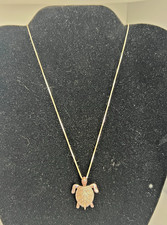 Sterling Silver Turtle moving pendant with 18" sterling chain 7.26 G