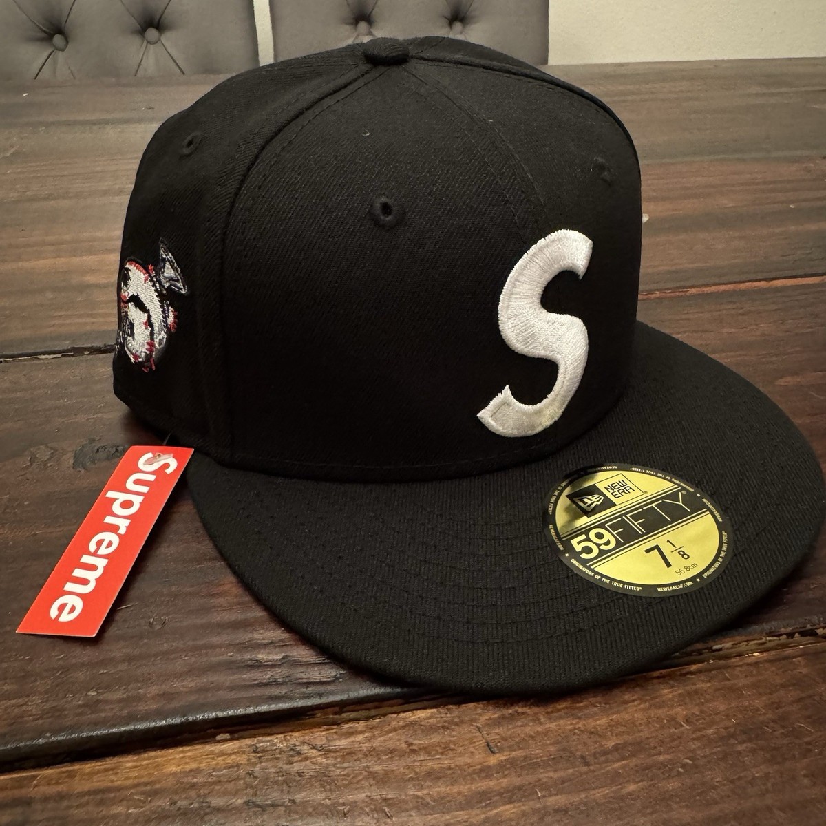 Supreme Screw Ball S Logo New Era 59Fifty Fitted Hat Sz 7 1/8