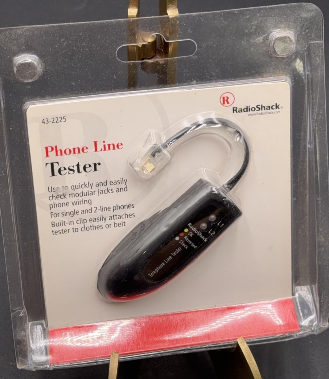 Radio Shack #43-2225 Phone Line Tester w/Jack, Single 1 Or 2 Lines, NEW Vintage