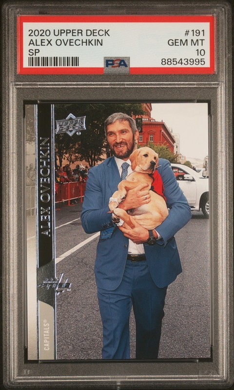 2020-21 Upper Deck Alex Ovechkin #191 Suit Dog SSP Photo Variation PSA 10
