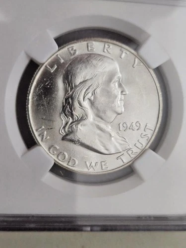 1949 D Franklin Half Dollar NGC MS 63 Free  Shipping.